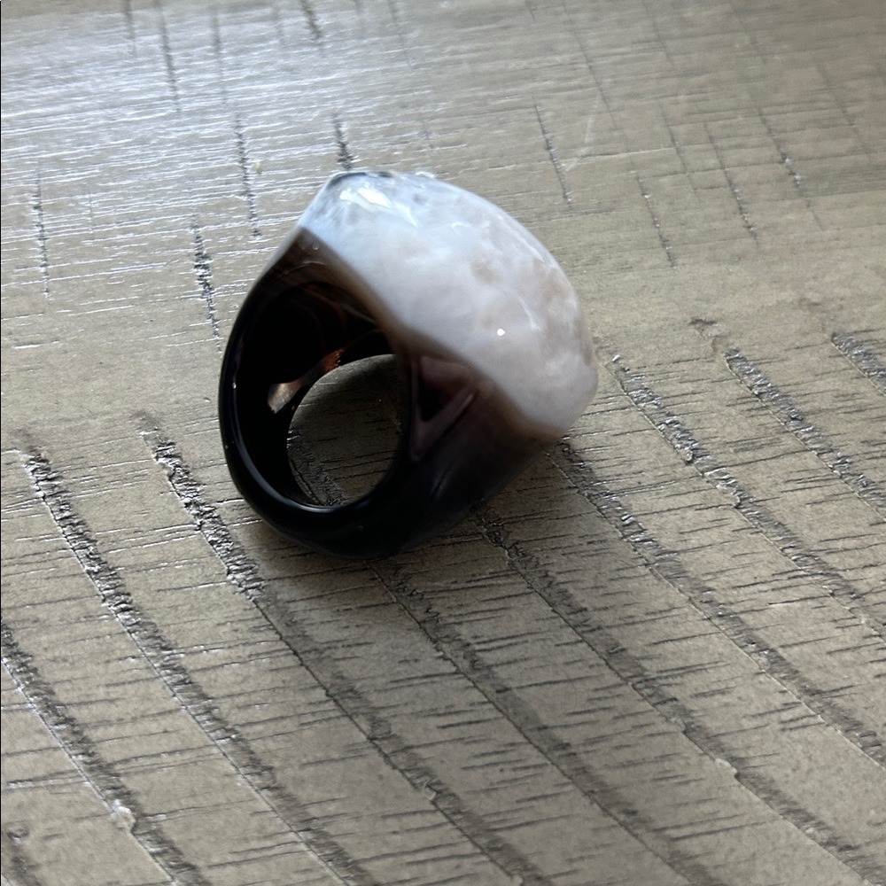 Rootbeer Colored Agate Ring, Size 6 - image 2